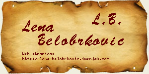 Lena Belobrković vizit kartica
